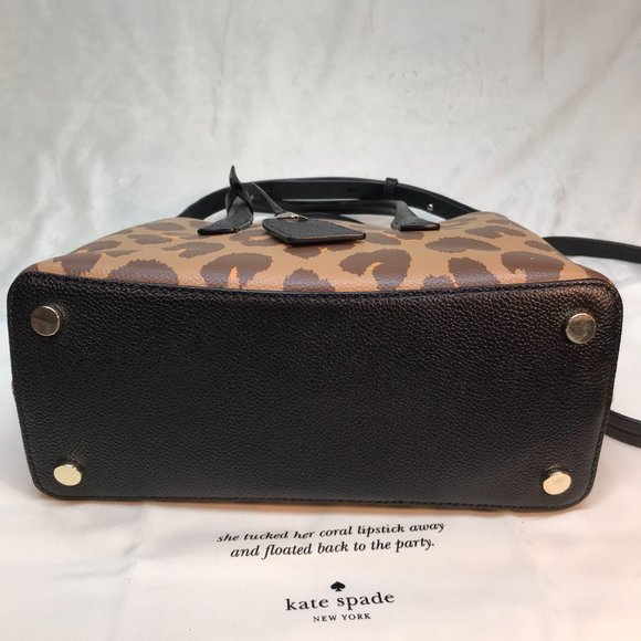 NWOT Authentic Kate Spade Margaux Leopard Medium Leather Convertible Crossbody - Picture 6 of 9